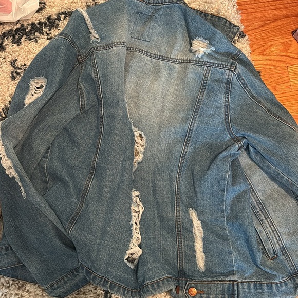 Distressed Denim Jacket - Picture 2 of 3